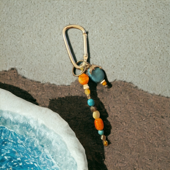 Jumping Dolphin Hand Crafted Keychain - Picture 4 of 7